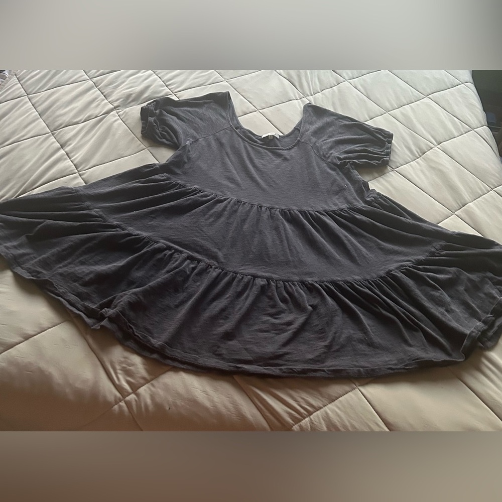 Z Supply Charcoal Mini Skater-Style Dress